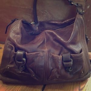 Tano brown leather shoulder bag